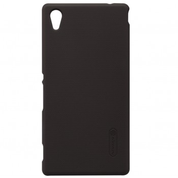 Xperia M4 Aqua dėklas rudas "Nillkin" Frosted Shield + plėvelė Xperia M4 Aqua dėklas rudas "Nillkin" Frosted Shield + plėvelė